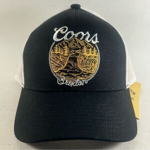 Brixton X Coors Rocky MP Mesh Snapback Hat Black White OS